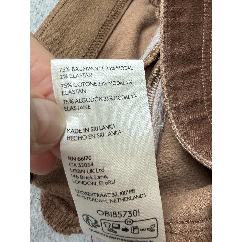 Pilcro Anthropologie Velvet Wide Leg Pants Womens 29 Brown Stretch Casual Retro - Picture 11 of 13